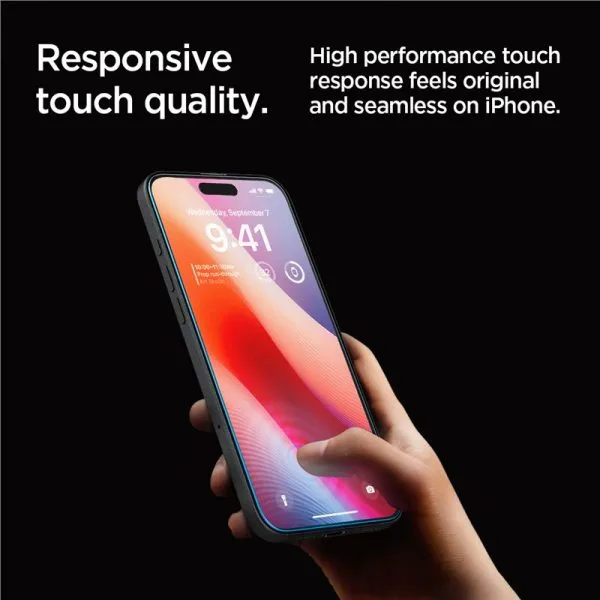 Τζάμι Προστασίας iPhone 18 Pro / 17 Pro / 17 / 16 Pro Spigen Glas.tR EZ Fit AluminaCore 2-Pack Clear (AGL07928) - Image 20