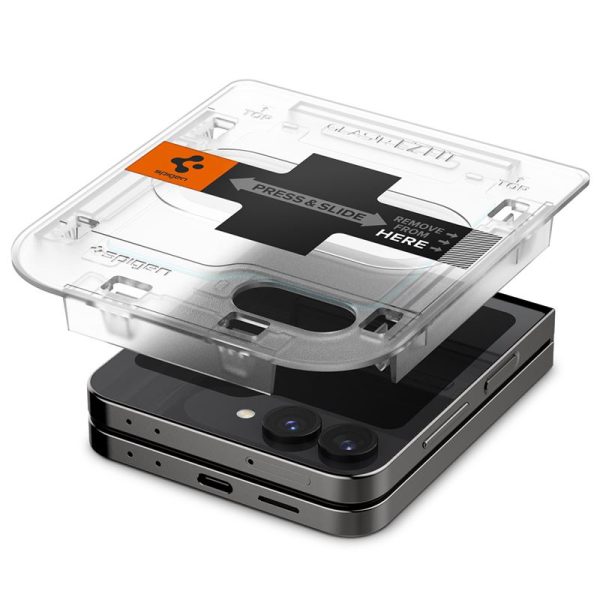 Spigen EZ Fit GLAS.tR Slim 2PCS Clear-Samsung Galaxy Z Flip 6/7 FE (AGL07972) - Image 38