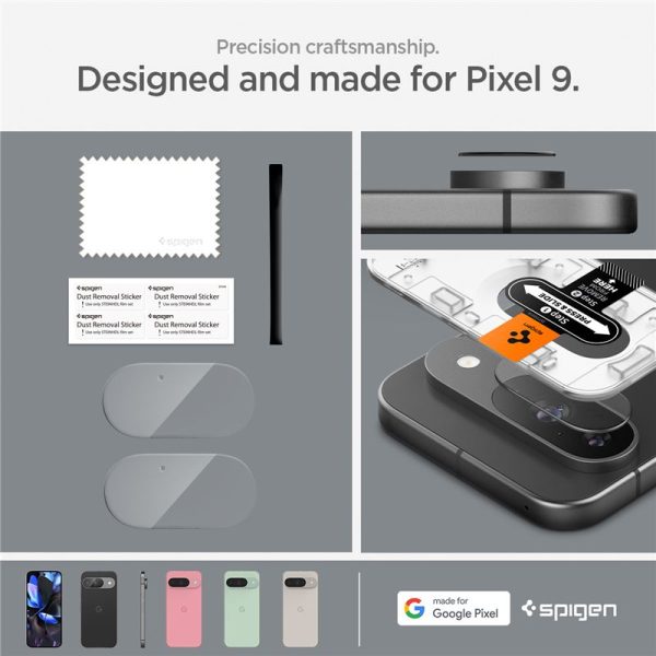SPIGEN OPTIK.TR EZ FIT CAMERA PROTECTOR 2-PACK GOOGLE PIXEL 9 CRYSTAL CLEAR (AGL08443) - Image 26