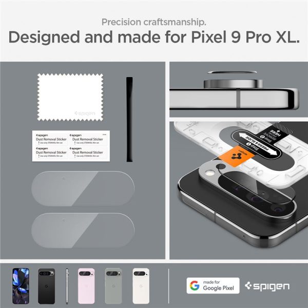 SPIGEN OPTIK.TR EZ FIT CAMERA PROTECTOR 2-PACK GOOGLE PIXEL 9 PRO XL CRYSTAL CLEAR (AGL08446) - Image 26