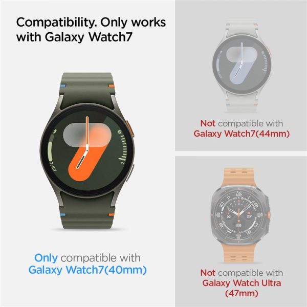 Spigen GLAS.TR EZ-FIT 2-Pack Clear-Samsung Galaxy Watch 7 40mm (AGL08494) - Image 14