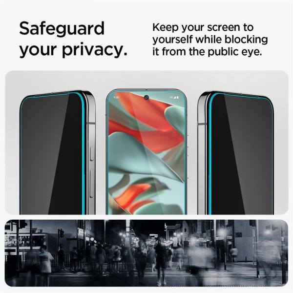 Spigen Glass tR EZ Fit (Privacy) 2 Pack - Google Pixel 9 Pro XL (AGL09313) - Image 15