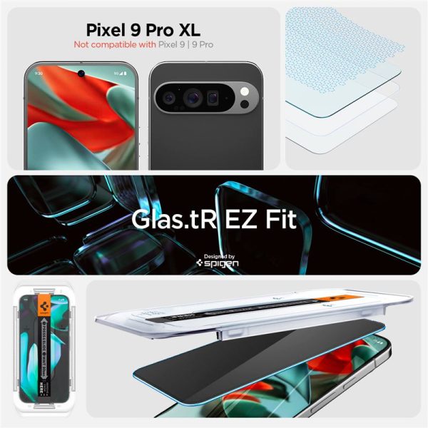 Spigen Glass tR EZ Fit (Privacy) 2 Pack - Google Pixel 9 Pro XL (AGL09313) - Image 23