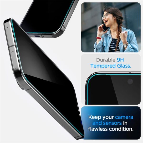 Spigen Glass tR EZ Fit (Privacy) 2 Pack - Google Pixel 9 Pro XL (AGL09313) - Image 25
