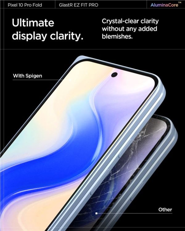 Spigen Glass tR EZ Fit Pro 2 Pack transparency - Google Pixel 10 Pro Fold (AGL09665) - Image 6