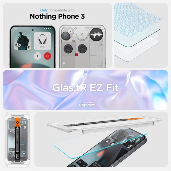 Spigen Glass tR EZ Fit 2 Pack Transparency-Nothing Phone (3) (AGL10165) - Image 6