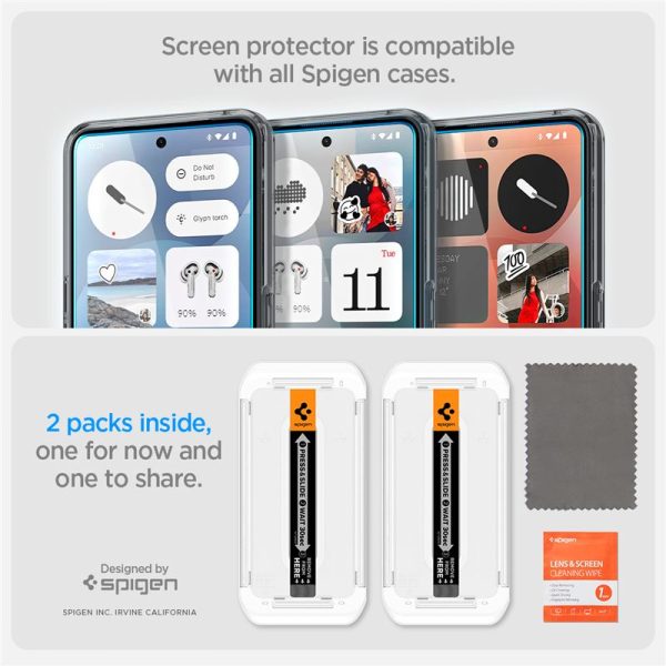 Spigen Glass tR EZ Fit 2 Pack Transparency-Nothing Phone (3) (AGL10165) - Image 11