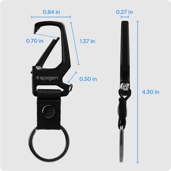 Spigen Carabiner With KeyRing 2 Pack black (AHP08270) - Image 17