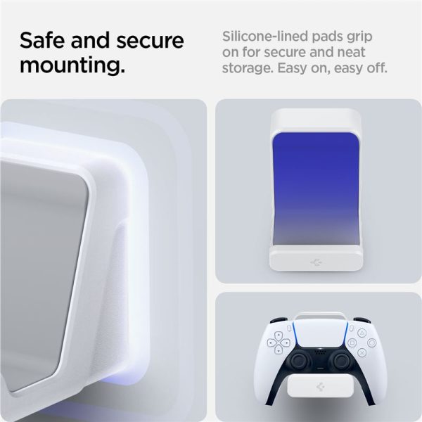 Spigen Mount Wall Stands 2 Pack white - Playstation / XBOX / Nintendo Switch Pro controllers (AMP06397) - Image 14
