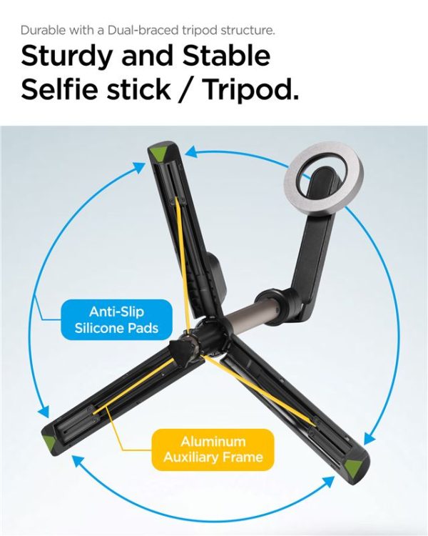 SPIGEN S570W MAGSAFE BLUETOOTH SELFIE STICK TRIPOD BLACK (AMP06402) - Image 27