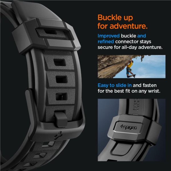 Spigen Rugged Armor Band Matte Black-Apple Watch Series 44/45/46/49mm (AMP07105) - Image 25