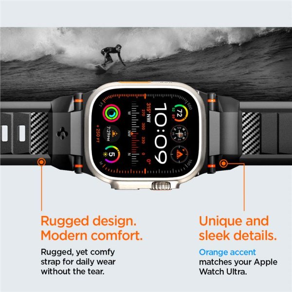 Spigen Rugged Armor Band Matte Black-Apple Watch Series 44/45/46/49mm (AMP07105) - Image 26