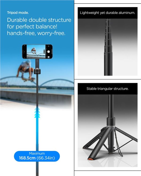Spigen Selfie Stick MagSafe+ Tripod black (AMP09534) - Image 6