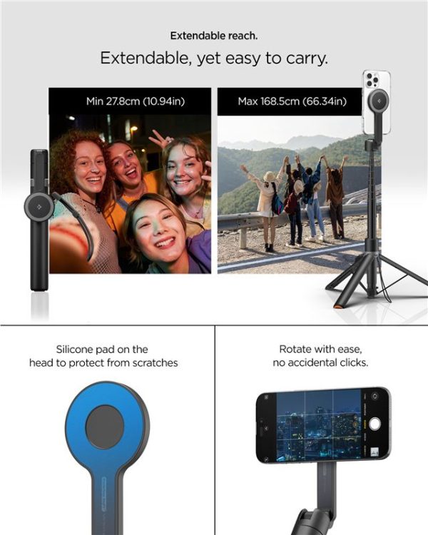 Spigen Selfie Stick MagSafe+ Tripod black (AMP09534) - Image 9