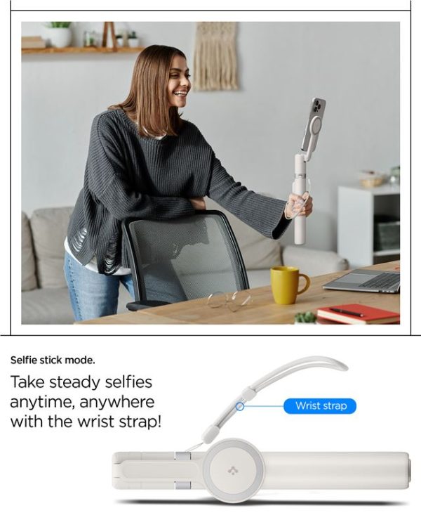 Spigen Selfie Stick MagSafe+ Tripod dune beige (AMP09535) - Image 5