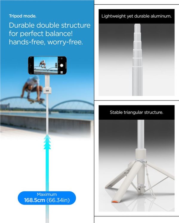 Spigen Selfie Stick MagSafe+ Tripod dune beige (AMP09535) - Image 6