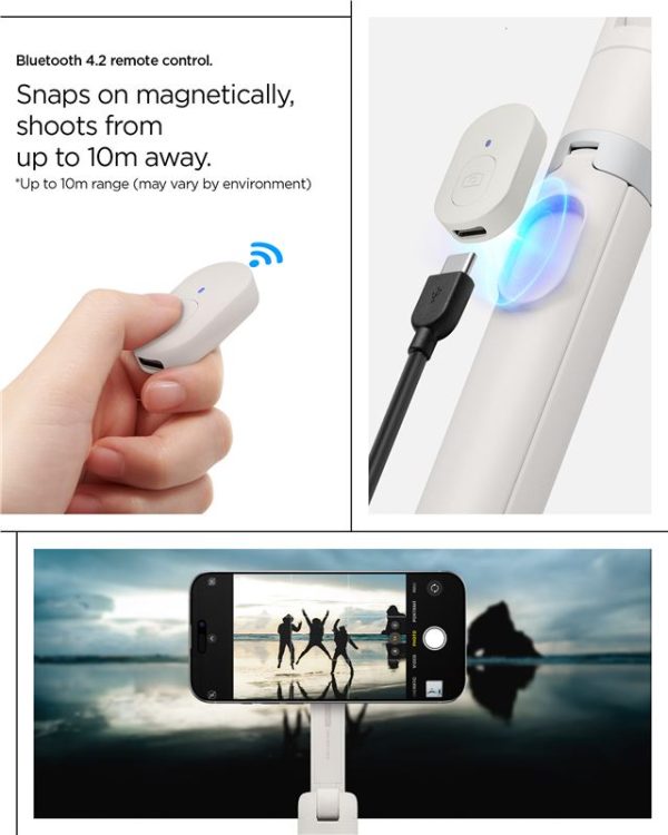 Spigen Selfie Stick MagSafe+ Tripod dune beige (AMP09535) - Image 8