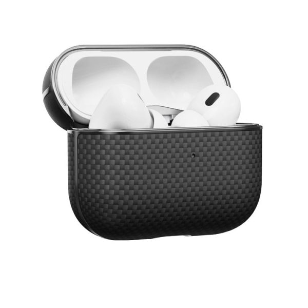 Pitaka Aramid Fiber Magnetic Case black/gray - AirPods Pro2 (APM2401) - Image 3