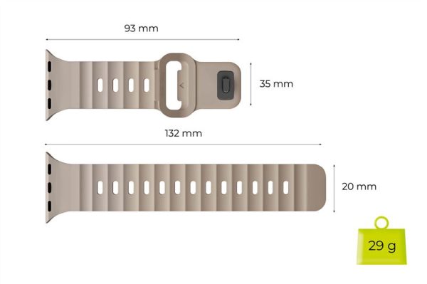 Mobile Origin Strap III light beige-Apple Watch 44/45/46/49mm (AWMS-03-LBG) - Image 7