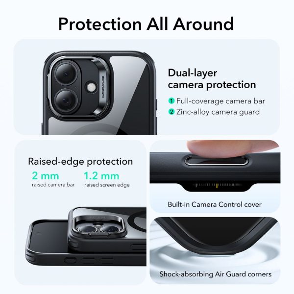 ESR CLASSIC HYBRID KICKSTAND MAGSAFE IPHONE 17 CLEAR/BLACK - Image 4