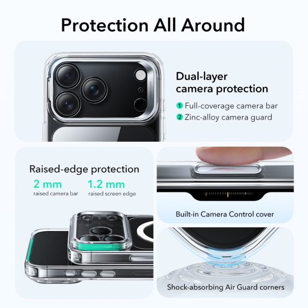 ESR CLASSIC HYBRID KICKSTAND MAGSAFE IPHONE 17 PRO CLEAR - Image 2
