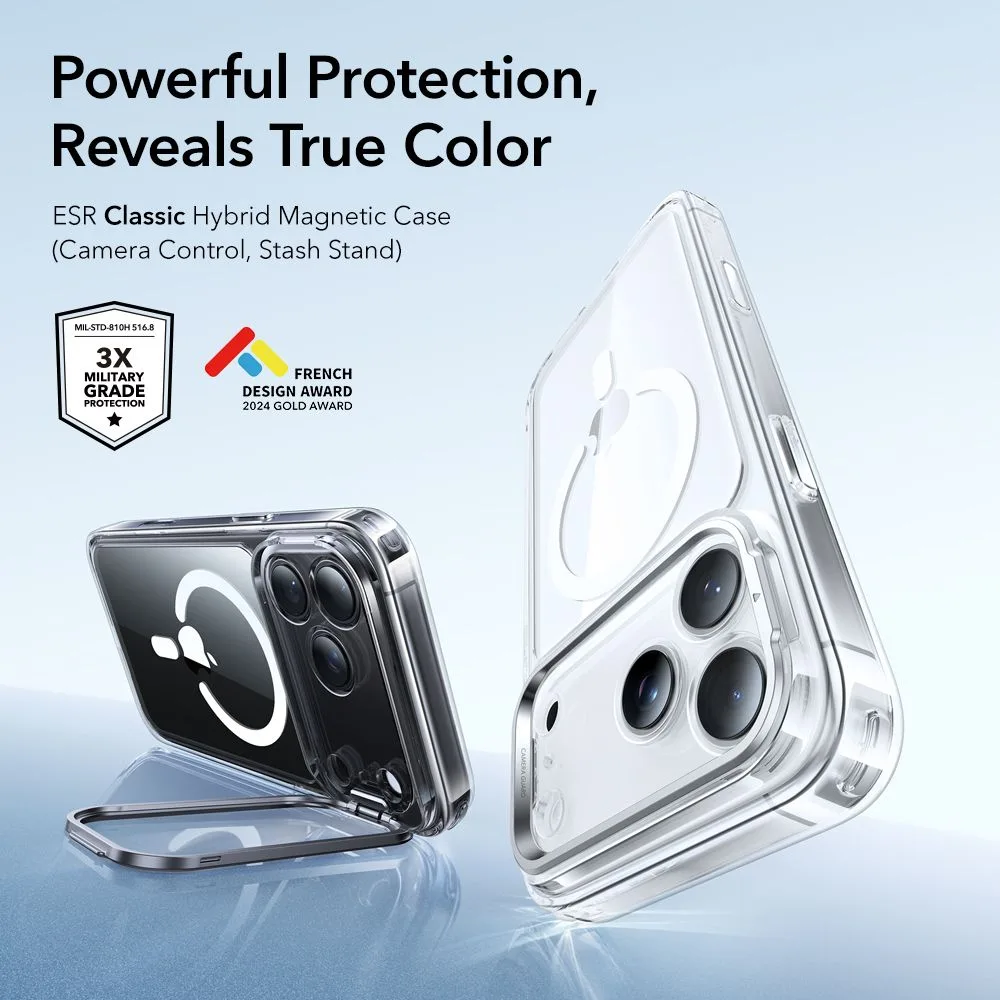ESR CLASSIC HYBRID KICKSTAND MAGSAFE IPHONE 17 PRO MAX CLEAR - Image 3