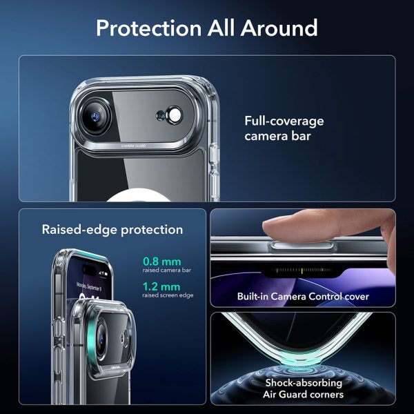 ESR CLASSIC HYBRID MAGSAFE & TEMPERED GLASS IPHONE 17 AIR CLEAR - Image 3