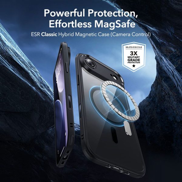 ESR CLASSIC HYBRID MAGSAFE & TEMPERED GLASS IPHONE 17 AIR CLEAR/BLACK - Image 2