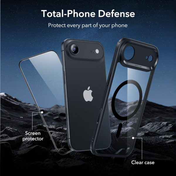ESR CLASSIC HYBRID MAGSAFE & TEMPERED GLASS IPHONE 17 AIR CLEAR/BLACK - Image 5