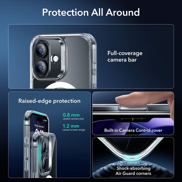 ESR CLASSIC HYBRID MAGSAFE & TEMPERED GLASS IPHONE 17 CLEAR - Image 3