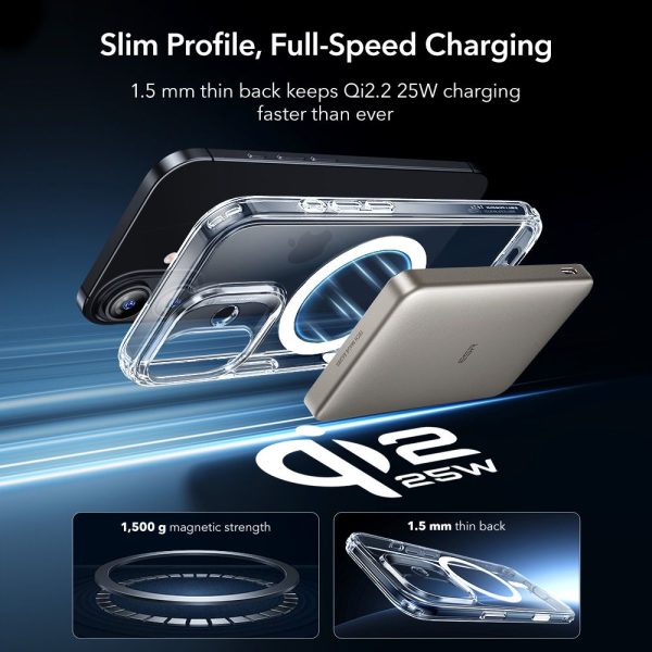 ESR CLASSIC HYBRID MAGSAFE & TEMPERED GLASS IPHONE 17 CLEAR - Image 6