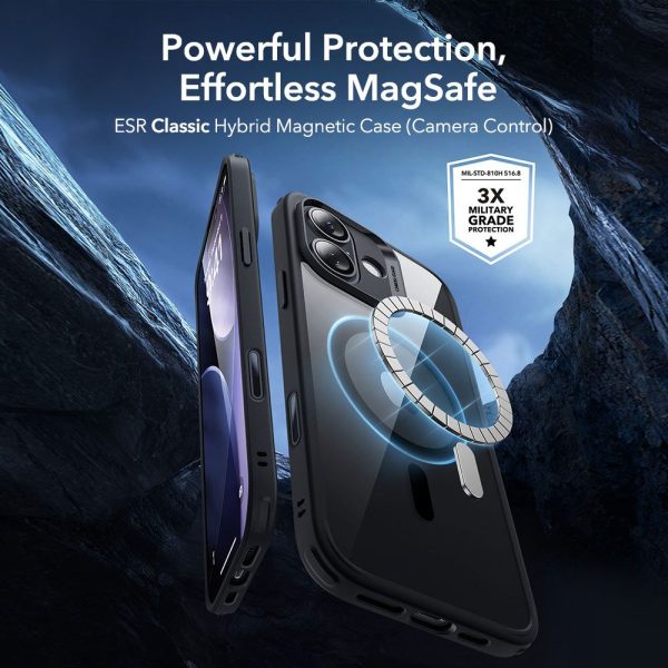 ESR CLASSIC HYBRID MAGSAFE & TEMPERED GLASS IPHONE 17 CLEAR/BLACK - Image 2