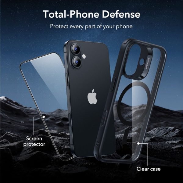 ESR CLASSIC HYBRID MAGSAFE & TEMPERED GLASS IPHONE 17 CLEAR/BLACK - Image 5