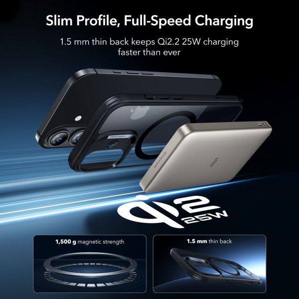 ESR CLASSIC HYBRID MAGSAFE & TEMPERED GLASS IPHONE 17 CLEAR/BLACK - Image 6