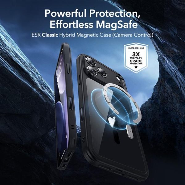 ESR CLASSIC HYBRID MAGSAFE & TEMPERED GLASS IPHONE 17 PRO CLEAR/BLACK - Image 2