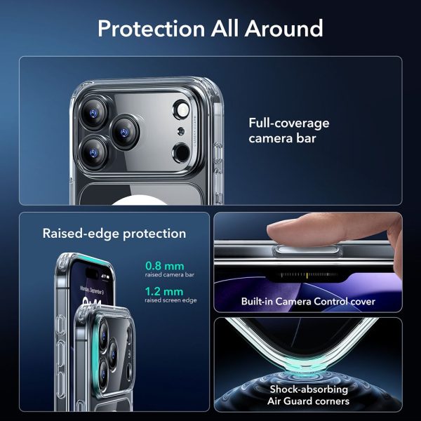 ESR CLASSIC HYBRID MAGSAFE & TEMPERED GLASS IPHONE 17 PRO MAX CLEAR - Image 3