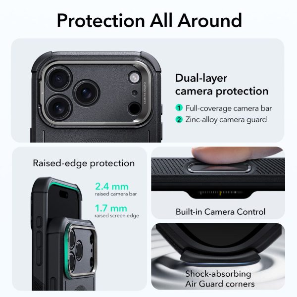 ESR CYBER KICKSTAND MAGSAFE IPHONE 17 PRO MAX BLACK - Image 2