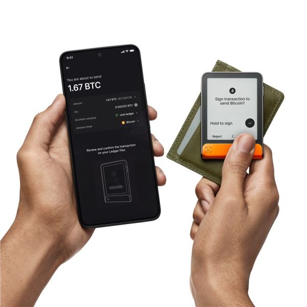 Ledger Flex Orange Crypto Hardware Wallet with Recovery Key (LEDGERFLEX-ORANGE-RK) - Image 4