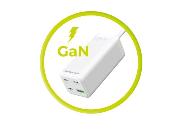 Mobile Origin GaN 100W Compact MultiHub Charger PW18 with 3x USB-C + USB-A (MO-100CMH-PW18) - Image 7