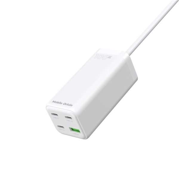 Mobile Origin GaN 100W Compact MultiHub Charger PW18 with 3x USB-C + USB-A (MO-100CMH-PW18) - Image 14