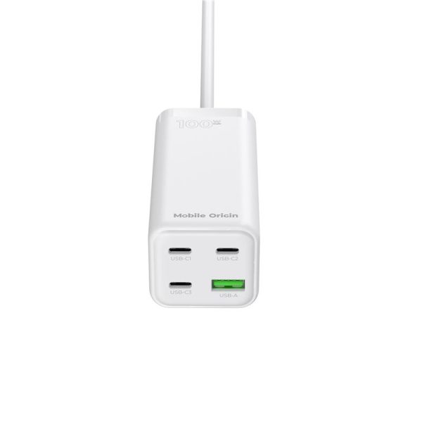 Mobile Origin GaN 100W Compact MultiHub Charger PW18 with 3x USB-C + USB-A (MO-100CMH-PW18) - Image 15