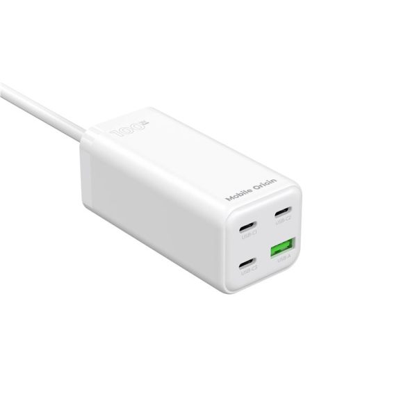 Mobile Origin GaN 100W Compact MultiHub Charger PW18 with 3x USB-C + USB-A (MO-100CMH-PW18) - Image 17