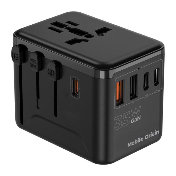 Mobile Origin GaN 35W Travel Adapter PW4 EU/UK/US/AUS 3x USB-C + 2x USB-A  (MO-TRA35-PW4) - Image 5