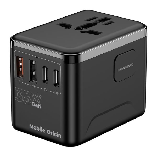 Mobile Origin GaN 35W Travel Adapter PW4 EU/UK/US/AUS 3x USB-C + 2x USB-A  (MO-TRA35-PW4) - Image 6