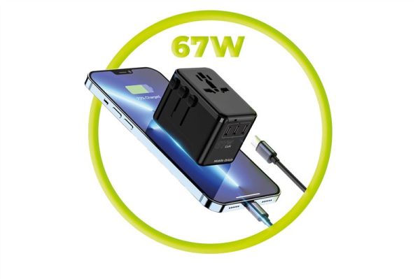 Mobile Origin GaN 67W Travel Adapter PW5 EU/UK/US/AUS 3x USB-C + USB-A (MO-TRA67-PW5) - Image 5