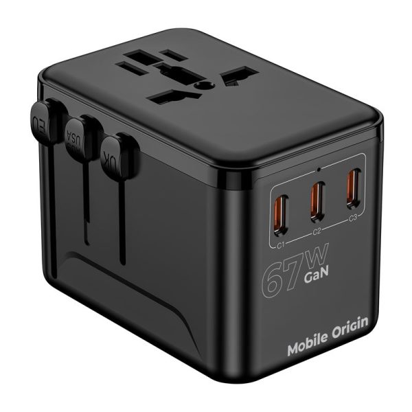 Mobile Origin GaN 67W Travel Adapter PW5 EU/UK/US/AUS 3x USB-C + USB-A (MO-TRA67-PW5) - Image 9