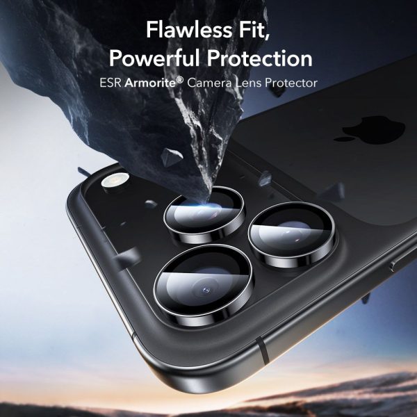 ESR ARMORITE CAMERA PROTECTOR IPHONE 14 PRO/14 PRO MAX/15 PRO/15 PRO MAX/16 PRO /16 PRO MAX/17 PRO/17 PRO MAX BLACK - Image 3