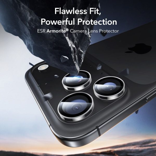 ESR ARMORITE CAMERA PROTECTOR IPHONE 14 PRO/14 PRO MAX/15 PRO/15 PRO MAX/16 PRO /16 PRO MAX/17 PRO/17 PRO MAX CLEAR - Image 3