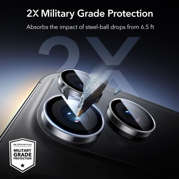 ESR ARMORITE CAMERA PROTECTOR IPHONE 14 PRO/14 PRO MAX/15 PRO/15 PRO MAX/16 PRO /16 PRO MAX/17 PRO/17 PRO MAX CLEAR - Image 5