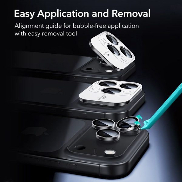 ESR ARMORITE CAMERA PROTECTOR IPHONE 14 PRO/14 PRO MAX/15 PRO/15 PRO MAX/16 PRO /16 PRO MAX/17 PRO/17 PRO MAX CLEAR - Image 8